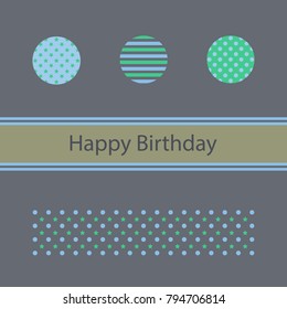 Happy birthday card. Minimaliste design