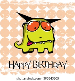Happy Birthday card monster
