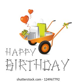 happy birthday card nails
