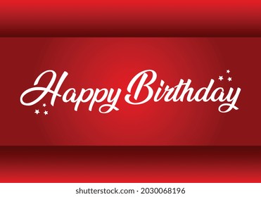 Happy Birthday Card On Red Background Stock Vector (Royalty Free ...