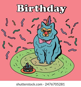 Happy birthday card! perfect to please cat lovers