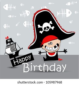 Happy Birthday Card pirate
