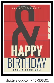 Happy Birthday Card / Poster (Vector Illustration)