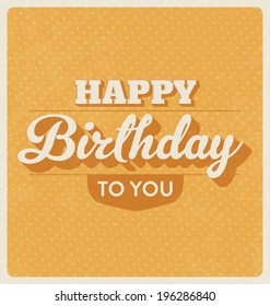 Happy Birthday Card - Retro Style Design