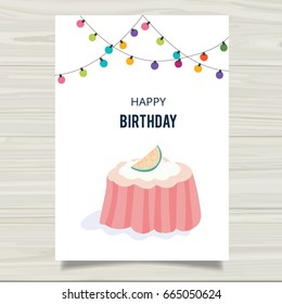 Happy Birthday Card Template.