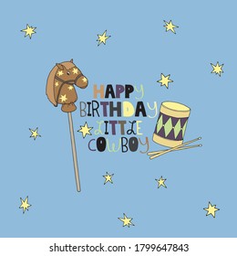 Happy birthday card template for baby boy