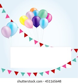 Happy Birthday card template. Vector