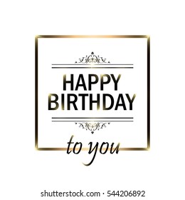 Happy Birthday card template. Vector eps 10 format.