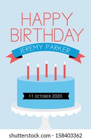 Happy Birthday card template vector/illustration