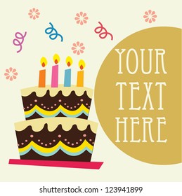 Happy birthday card with text