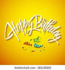 happy birthday card typography. Vector illustration EPS 10