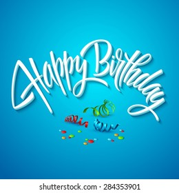 happy birthday card typography. Vector illustration EPS 10