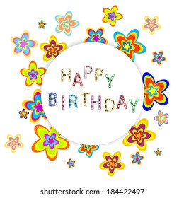 Happy birthday card - vector