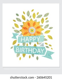 Happy birthday card vector