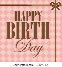 Happy birthday card Vector.