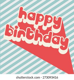 Happy birthday card Vector.