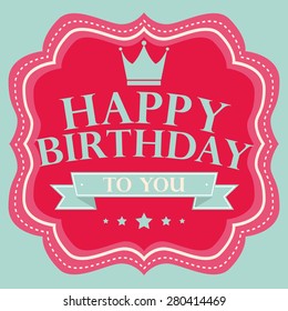 Happy birthday card Vector.