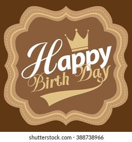 Happy birthday card Vector.