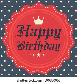 Happy birthday card Vector.