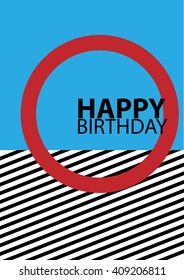 Happy birthday card Vector.