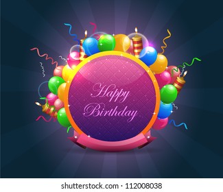 Happy Birthday Card Vector Design