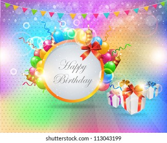 Happy Birthday Card Vector Design