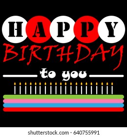 Happy Birthday Card Vector Design