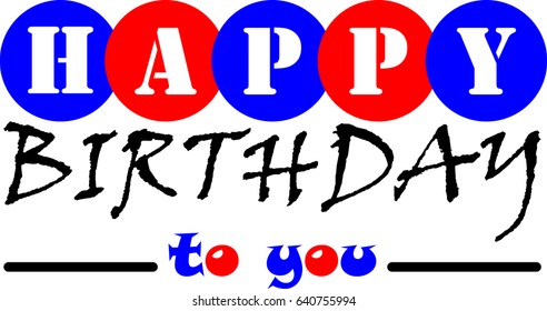 Happy Birthday Card Vector Design