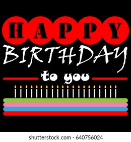 Happy Birthday Card Vector Design