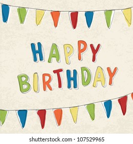 Feliz cumpleaños. Vector, EPS10