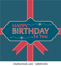Happy birthday card - Vector format