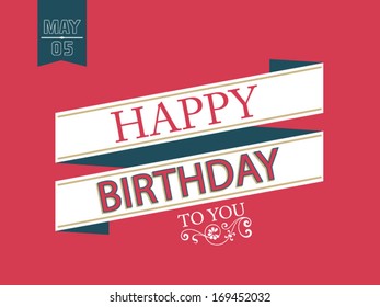 Happy birthday card - Vector format