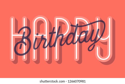 Happy Birthday Card Vector Illustration