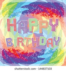 Happy Birthday card. Vector illustration EPS10