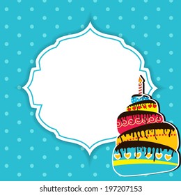 Happy Birthday Card Vector Illustration