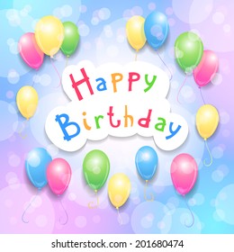 Feliz cumpleaños. Ilustración vectorial.