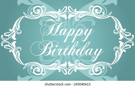 Happy Birthday Card Vector Illustration Stock Vector (Royalty Free ...