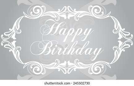 Happy Birthday Card, Vector Illustration