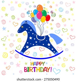 Happy birthday card. vector illustration