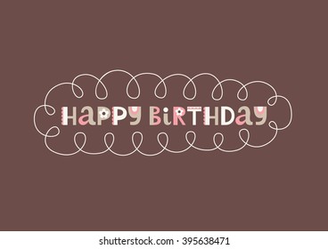 happy birthday card. vector illustration