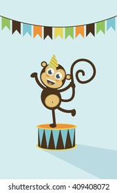happy birthday card. vector illustration