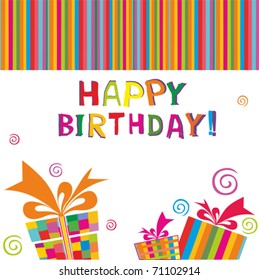 happy birthday Card. Vector Illustration