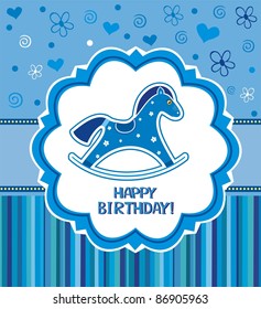 happy birthday card. vector illustration