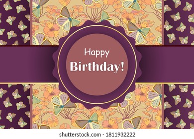 Happy Birthday! - card. Vector stock illustration eps10