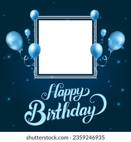 Plantilla de vector de tarjeta de cumpleaños feliz.