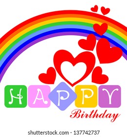 Happy Birthday Card, Vector Version