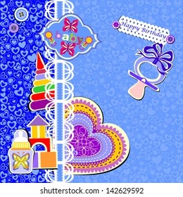 Happy Birthday Card, Vector Version