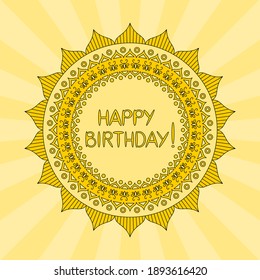 Happy Birthday Mandala Images Photos Et Images Vectorielles De Stock Shutterstock