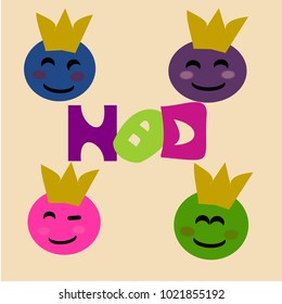 Happy birthday card,happy icon colourful.