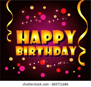 Happy Birthday Cartoon Stock Vector (Royalty Free) 689360386 | Shutterstock